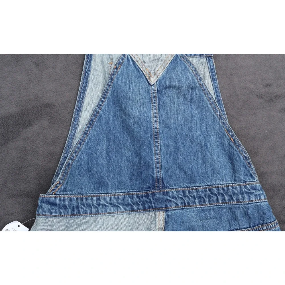 GAP denim overalls girls size XXL Inseam 28”. Unique and Distressed